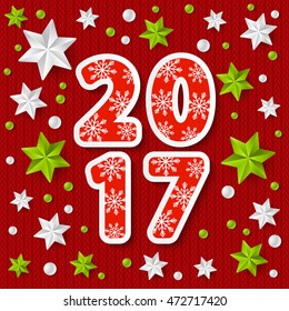 New Year 2017 concept with starry decorations