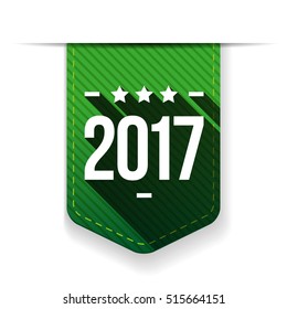 New Year 2017 green ribbon