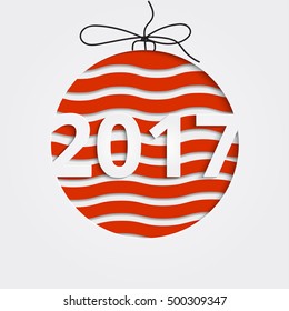 New Year 2017. Greeting card, or New Year Banner. Vector EPS10
