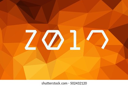 New Year 2017. Happy New Year triangle background.