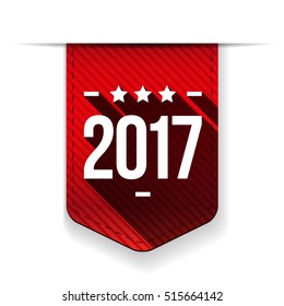 New Year 2017 red ribbon