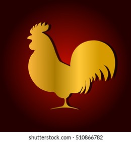 New Year 2017 rooster design.The idea for postcards