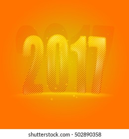New Year 2017. Year of the Rooster. Figures. Background illustration. Vector illustration.