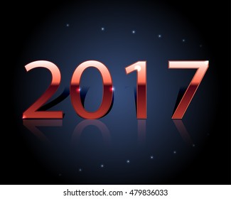 New Year 2017.Colorful background