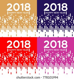 New Year 2018 Abstract Pattern Background Transition Vector