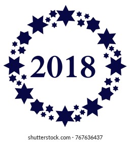 The new year 2018. Background image.