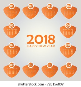  New Year 2018 Calendar