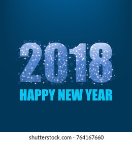 New Year 2018 card. Vector background