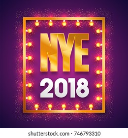 New Year 2018 Celebration, Party Background Design.