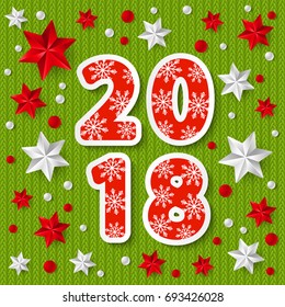 New Year 2018 concept with starry decorations