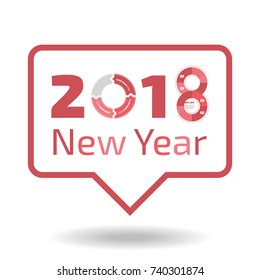 New Year 2018 Flat Design Banner