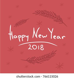 New Year 2018 greeting card