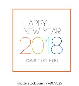 New Year 2018 greetings vector
