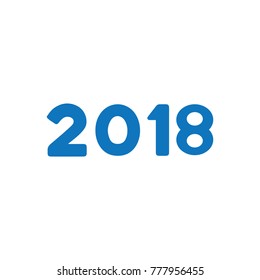 New year 2018 icon