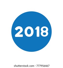 New year 2018 icon