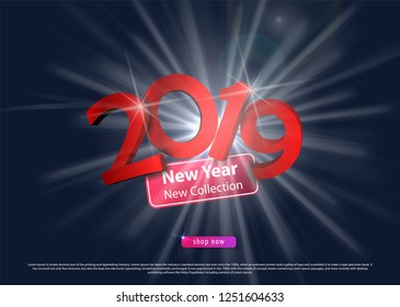 New year 2019 new collection sale poster