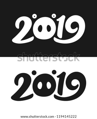 new year 2019 greeting card template stock vector royalty free