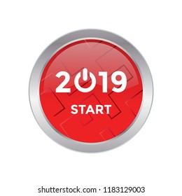 new year 2019 logo icon design template vector