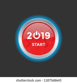 new year 2019 logo icon design template vector