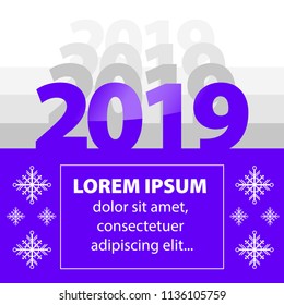 New year 2019 vector