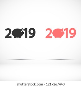 new year 2019 vector icon
