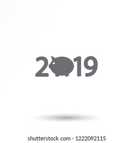 new year 2019 vector icon