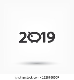 new year 2019 vector icon