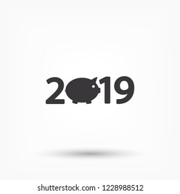 new year 2019 vector icon