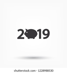 new year 2019 vector icon