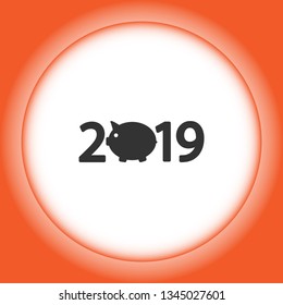 new year 2019 vector icon