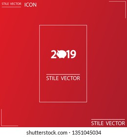 new year 2019 vector icon