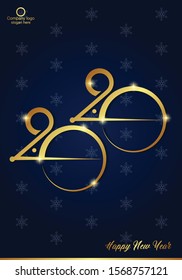New Year 2020 Background. Year of the Rat Banner. vector illustration