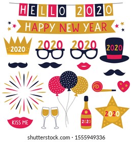 New Year 2020 banners party props set