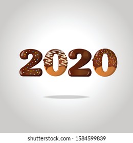 New year 2020 candy figures.