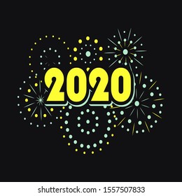 New Year 2020 Celebration Vector Art