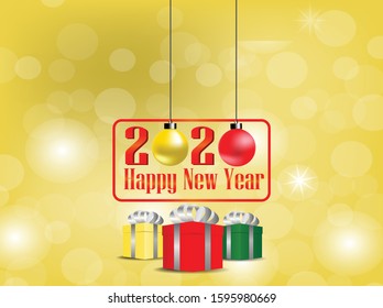 New year 2020 celebration vector 