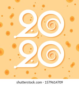 New Year 2020 Concept Background. Year of the Rat Banner. vector illustration