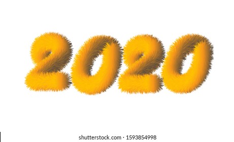 new year 2020 elegant with velvet texture
