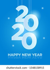 New Year 2020 for gift card and background 