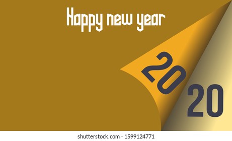 New Year 2020 gold themed background