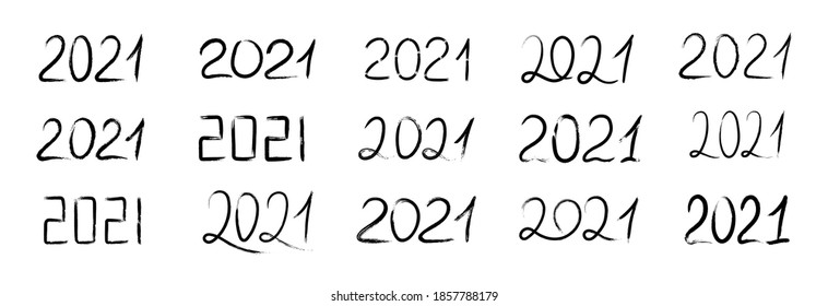 New Year 2020. Grunge design. 2020 sign. Grunge lettering set. Winter holiday symbol. Christmas. New Year.