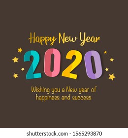 New year 2020 illustration greeting vector 