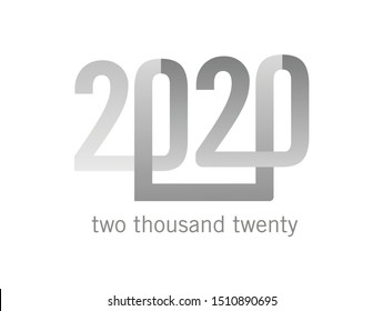 New Year 2020 logo text design.