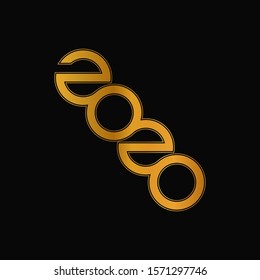 New Year 2020 logo text design. Vector illustration