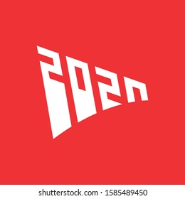 New Year 2020 logo text design
