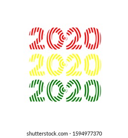 new year 2020 logotype set packs