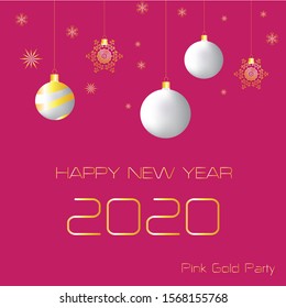 New Year 2020 Pink Gold Patty