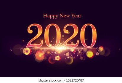 New Year 2020. Shining background.