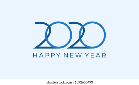 New Year 2020 Simple and Elegant Logo Design