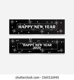 new year 2020. vector banner design web template